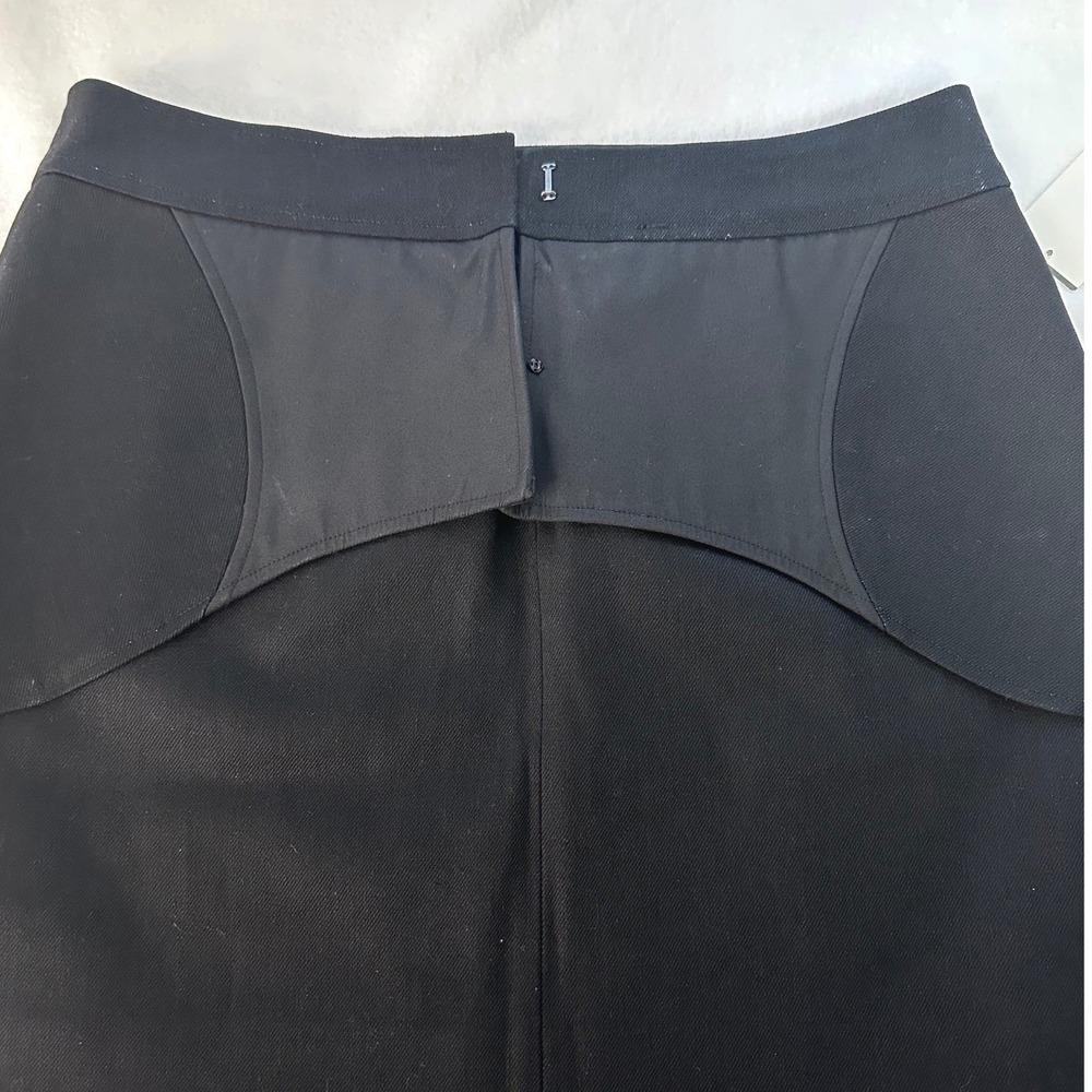Vera Wang Collection Designer Skirt Black Size 2 Peplum Overlay Architectural - Picture 11 of 12